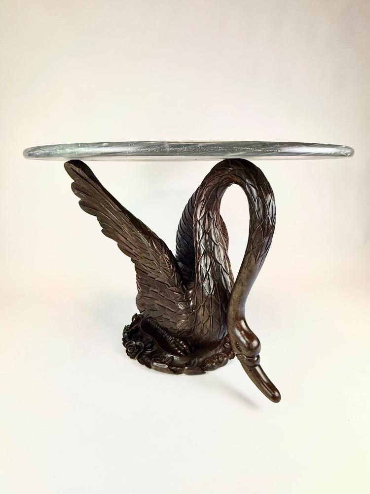 Italian mid-20thC. swan gueridon
