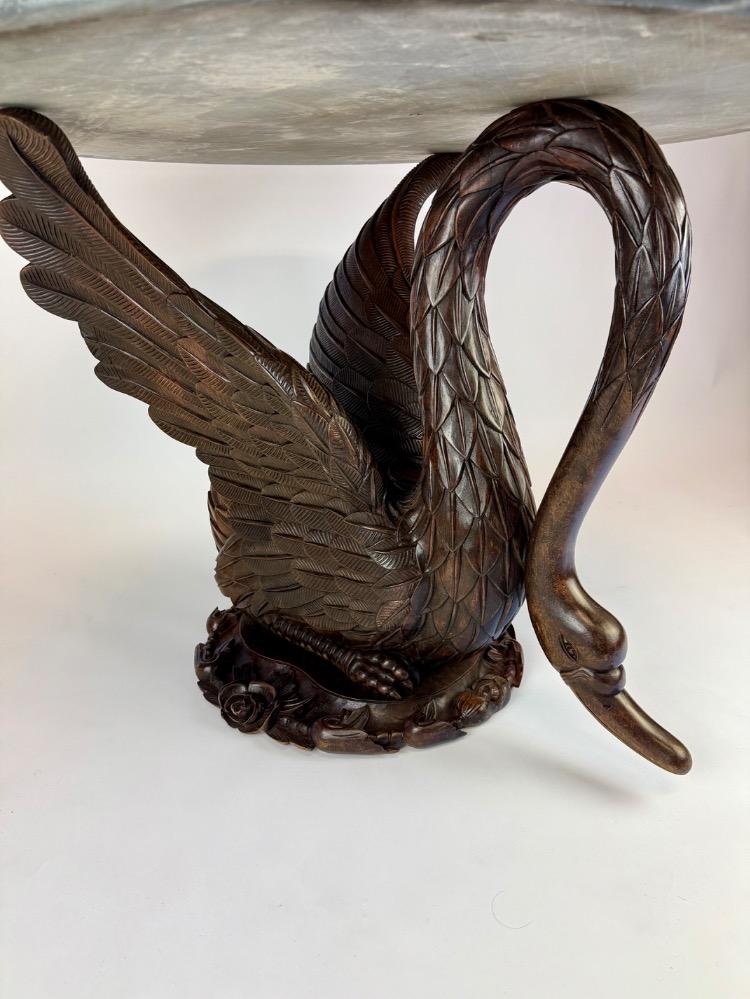 Italian mid-20thC. swan gueridon