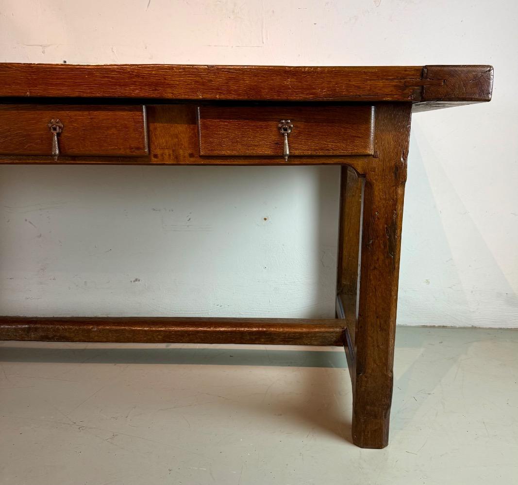 Large oak refectory table