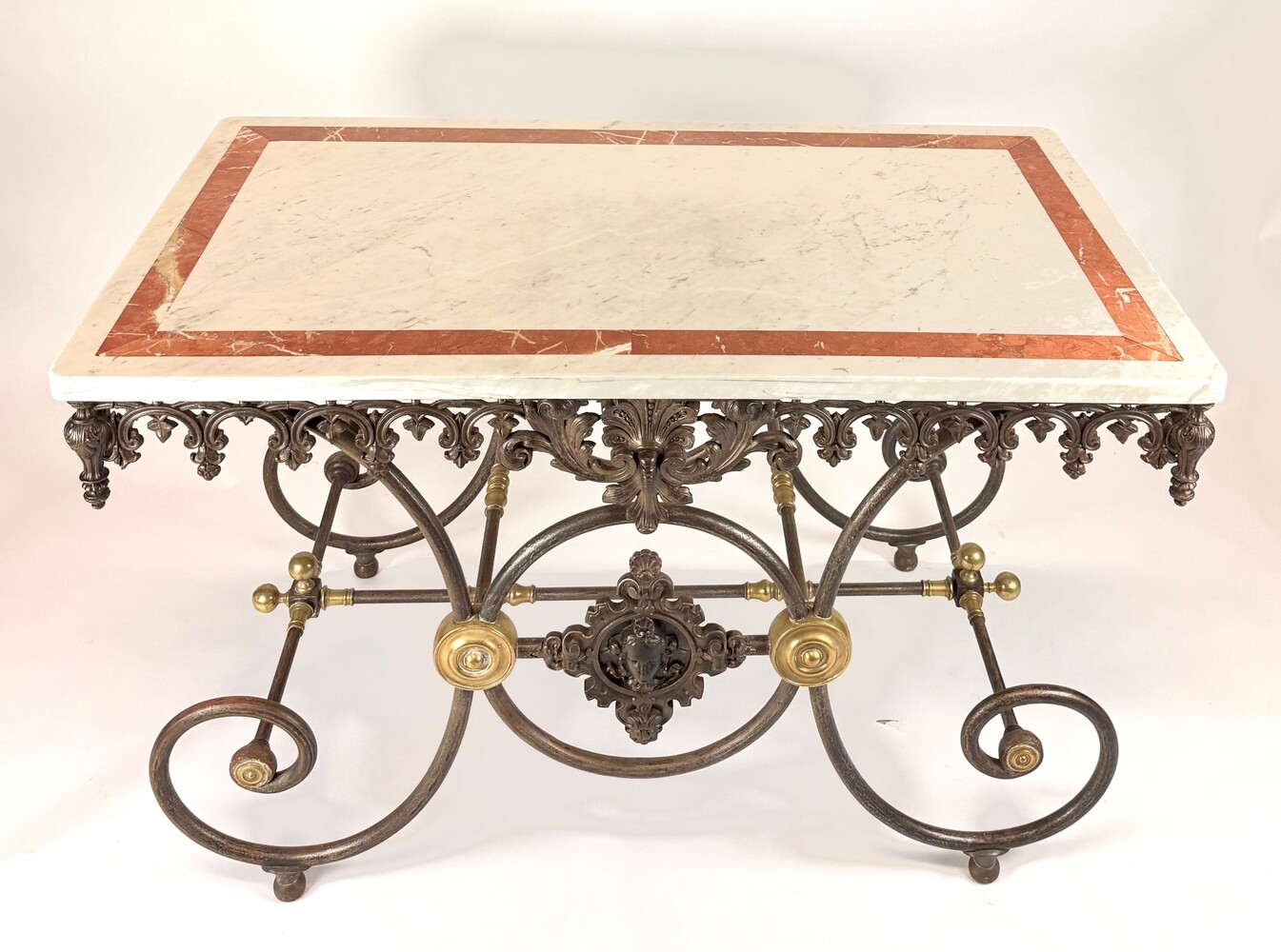 Late 19th-Century French Wrought Iron Butcher’s Table /Table de boucher