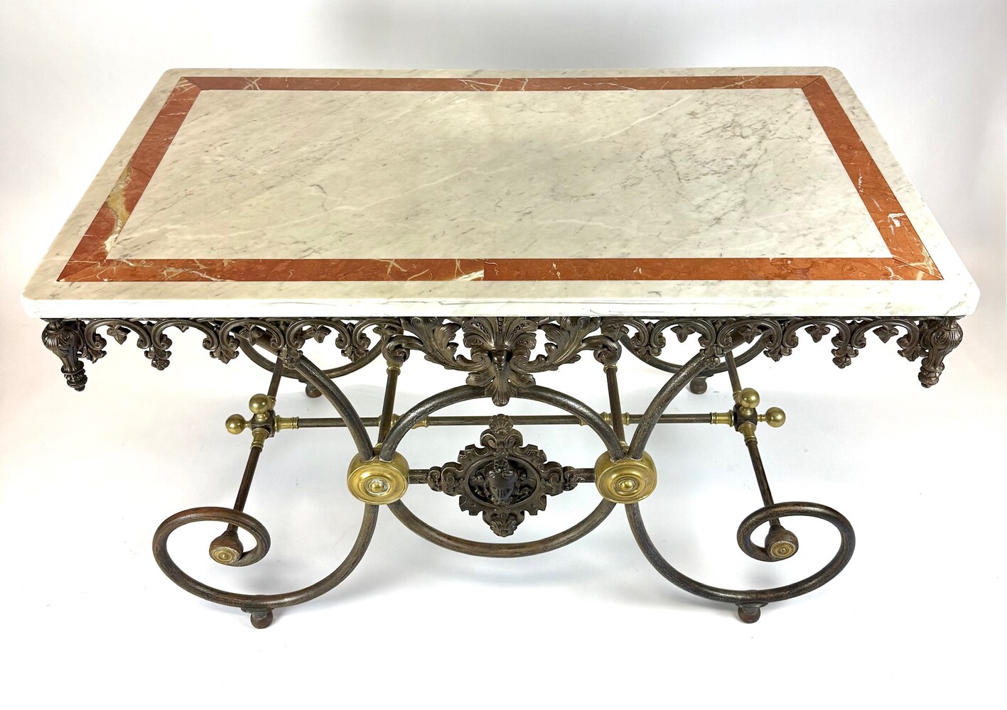 Late 19th-Century French Wrought Iron Butcher’s Table /Table de boucher