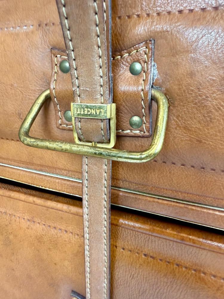Leather wardrobe trunk by Lancetti. 