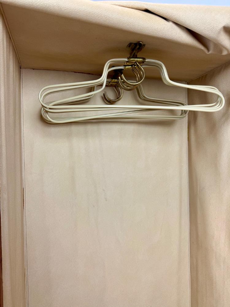 Leather wardrobe trunk by Lancetti. 