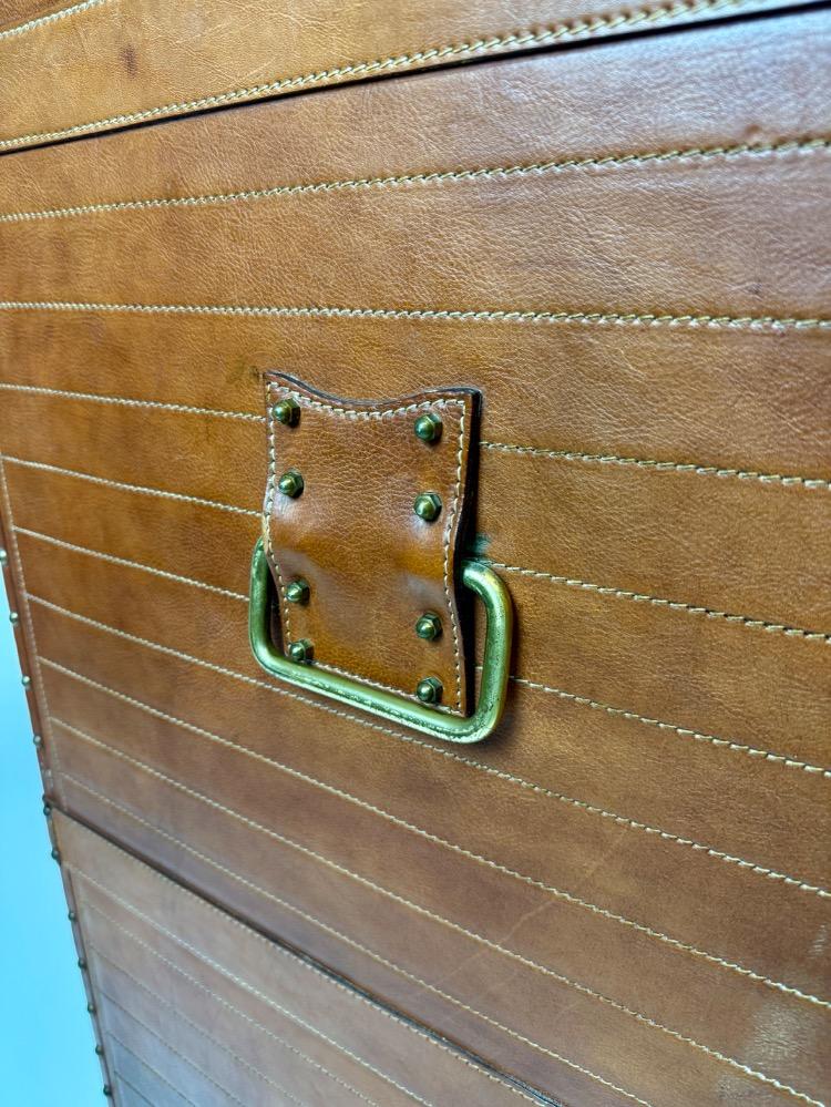 Leather wardrobe trunk by Lancetti. 