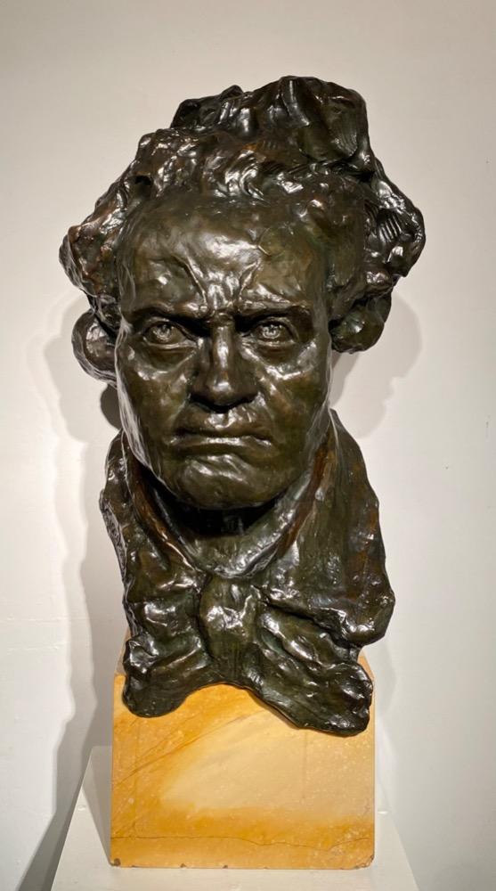 Life size bronze bust of Beethoven. - Valsuani-