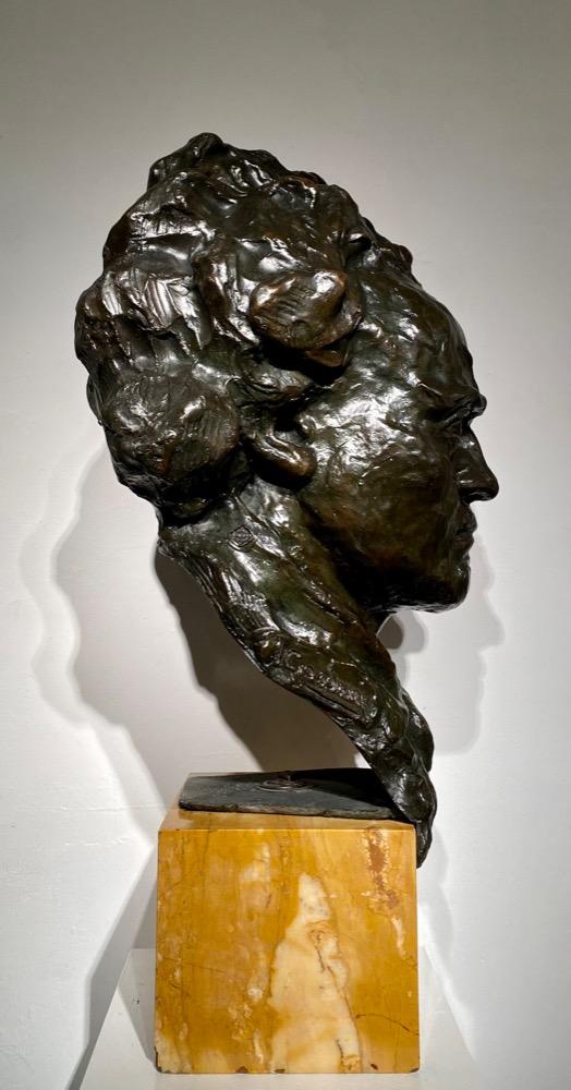 Life size bronze bust of Beethoven. - Valsuani-