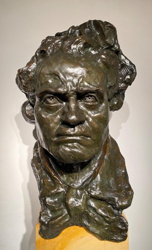 Life size bronze bust of Beethoven. - Valsuani-