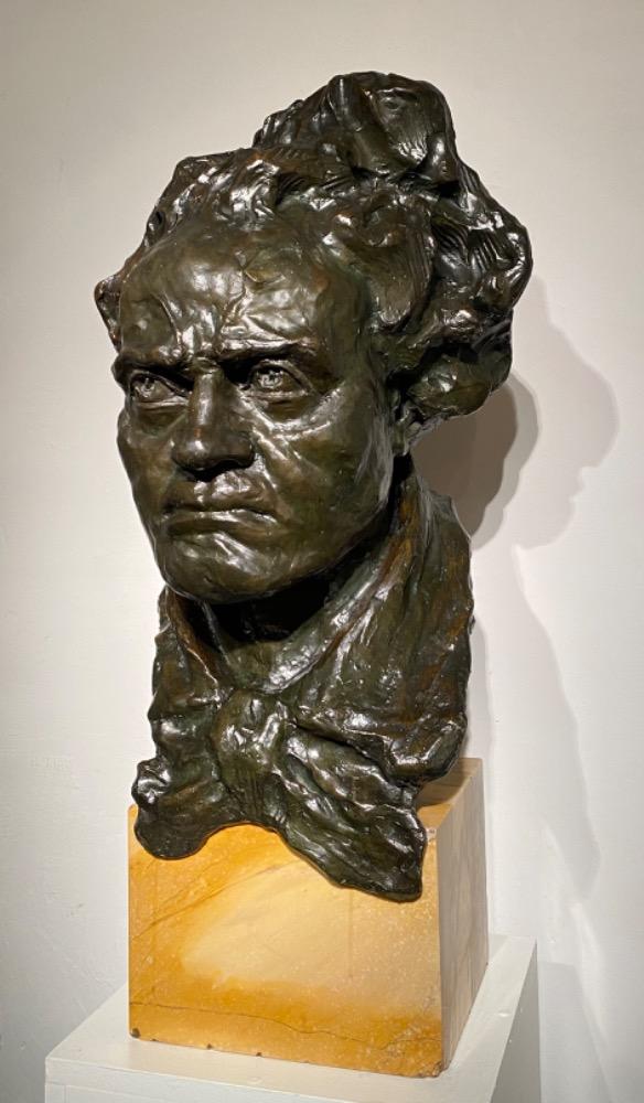 Life size bronze bust of Beethoven. - Valsuani-