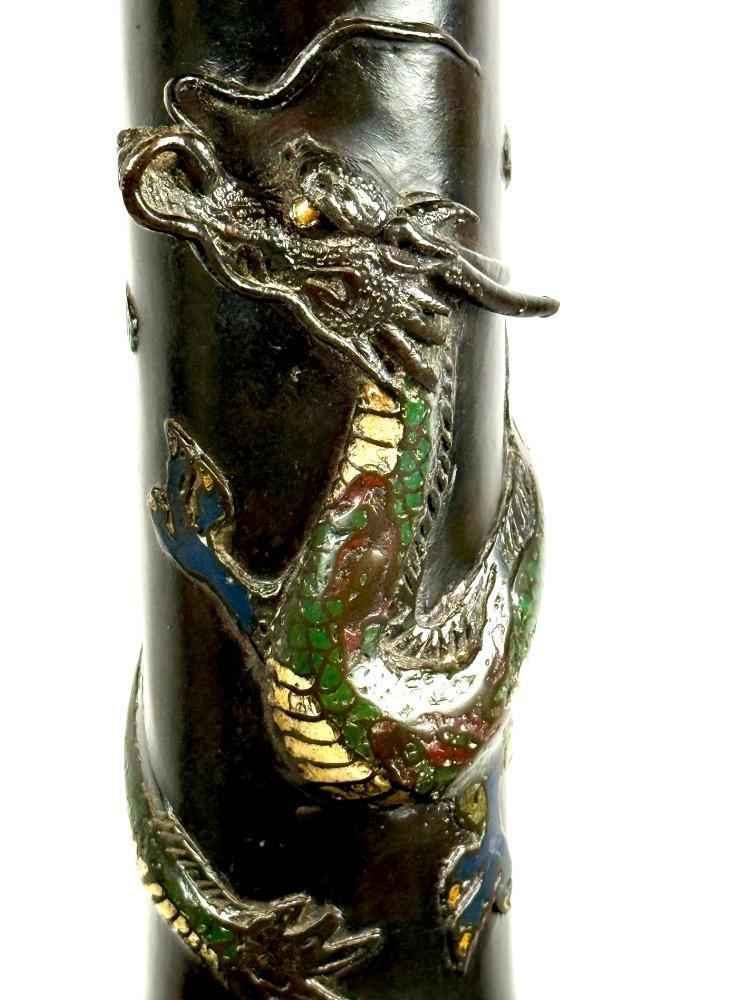 Oriental style floor lamp in cloisonné. 