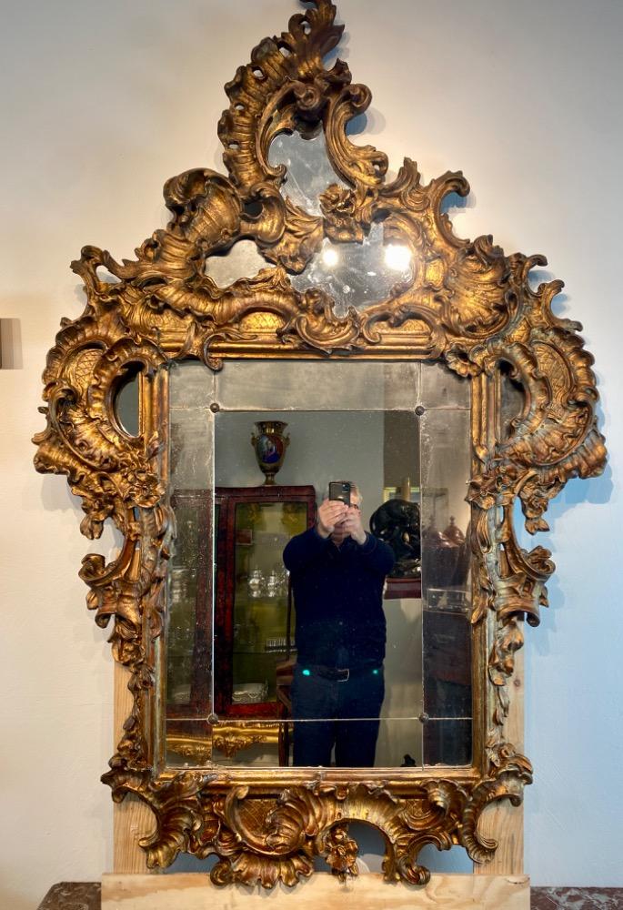 Pair 18th century Venetian mirrors