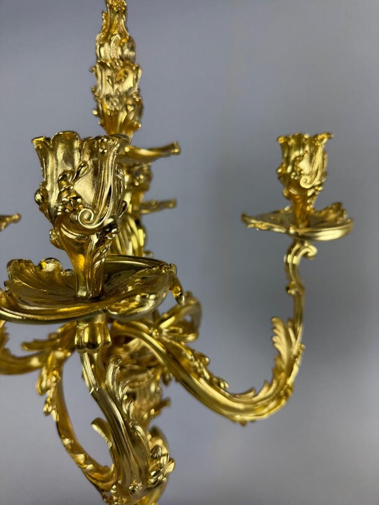 Pair 19th Century Louis XV candelabra