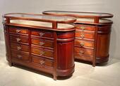 Pair Art Nouveau display counters