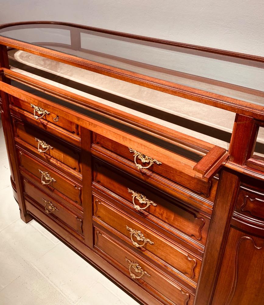 Pair Art Nouveau display counters