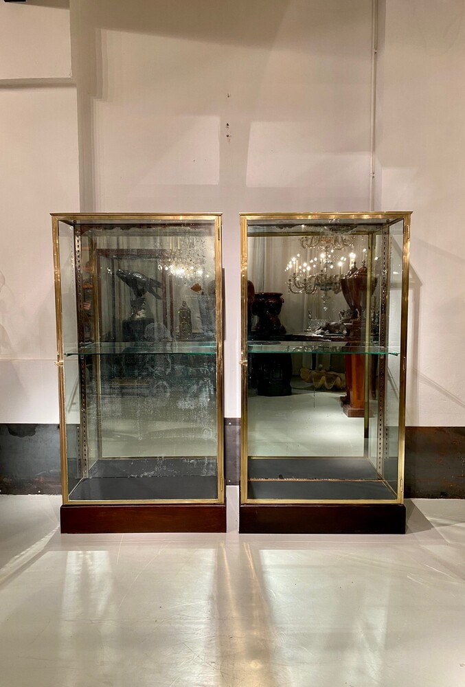 Pair display cabinets