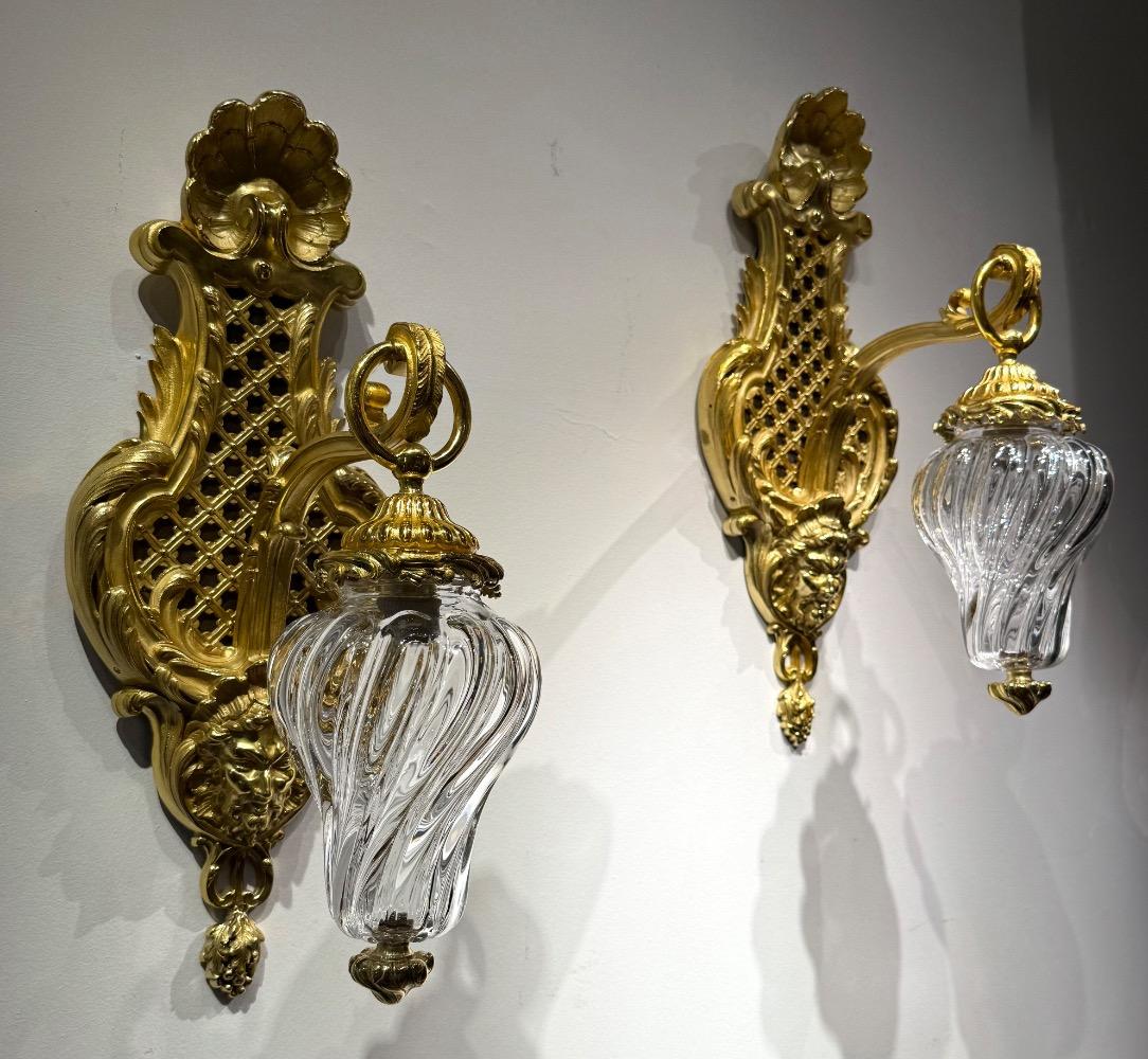 Pair of 19th Century wall lanterns