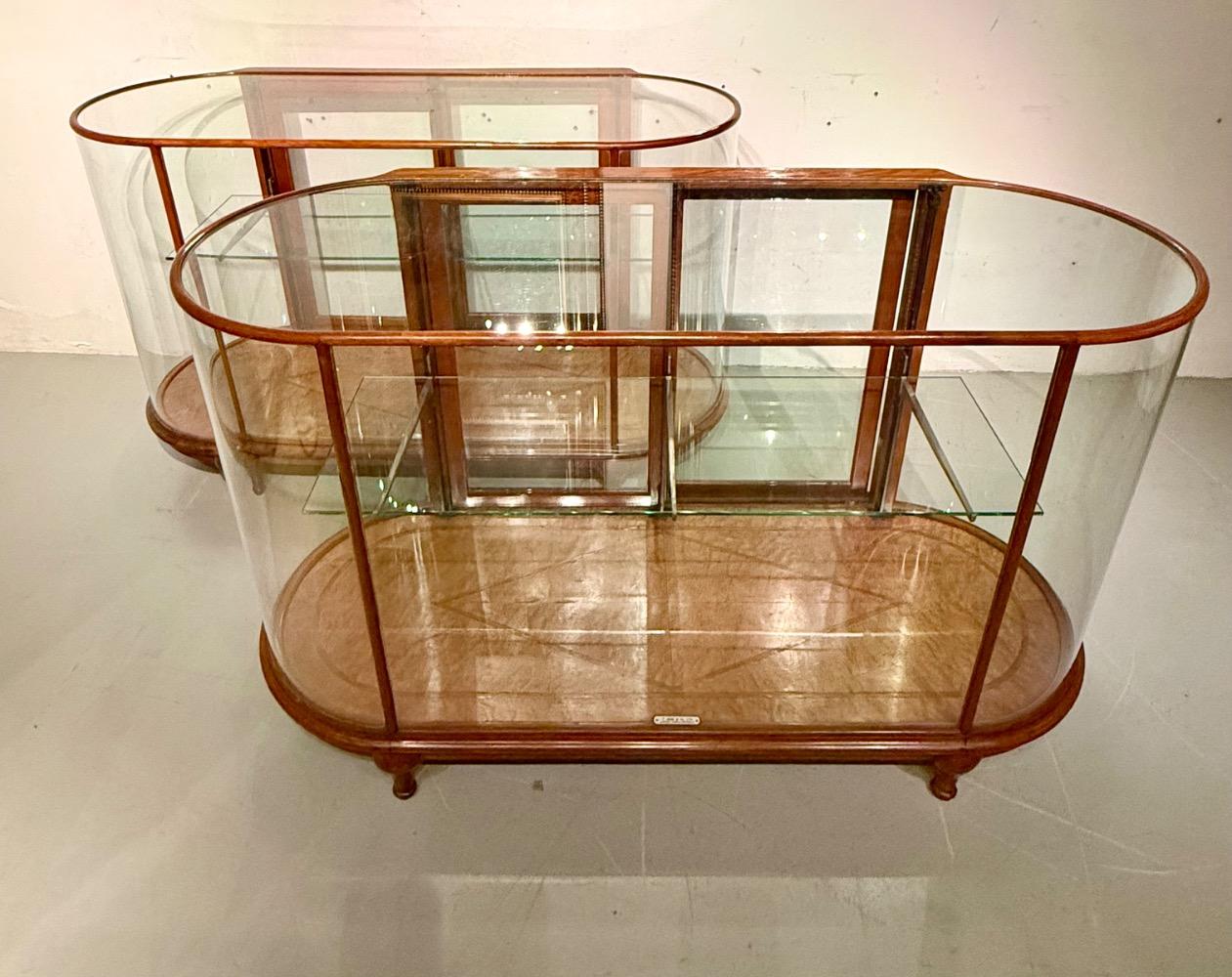 Pair of Art Deco Mahogany Display Cabinets  By F. Sage & Co. Ltd., circa 1930