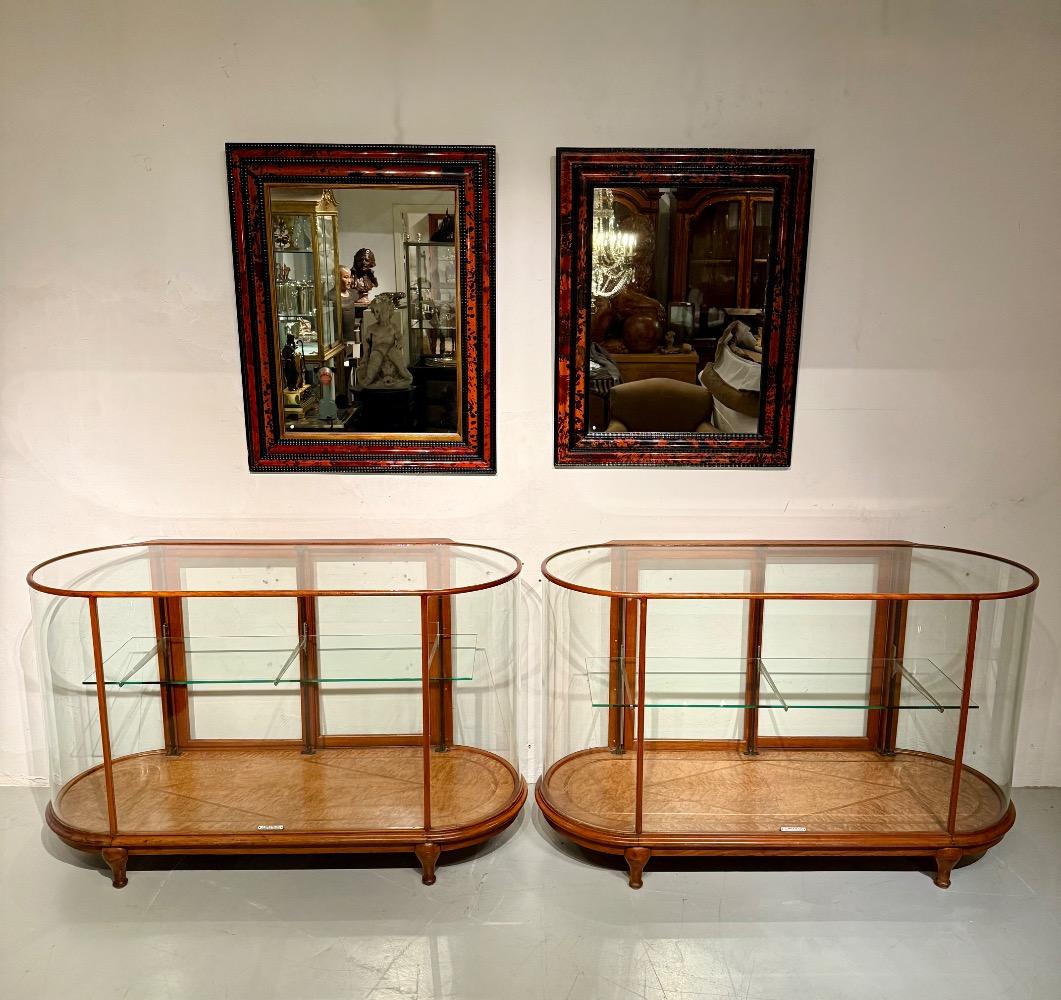 Pair of Art Deco Mahogany Display Cabinets  By F. Sage & Co. Ltd., circa 1930