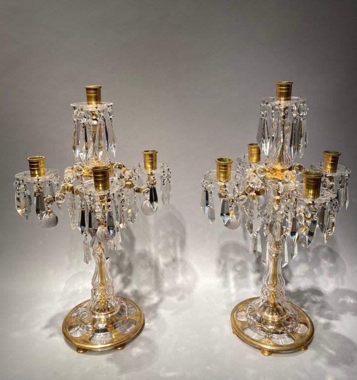 Pair of beautiful 19th century Napoleon III Bacacarat crystal candelabra  