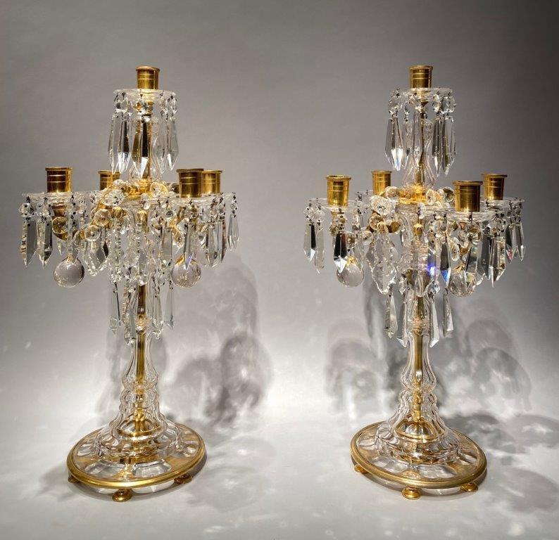 Pair of beautiful 19th century Napoleon III Bacacarat crystal candelabra  