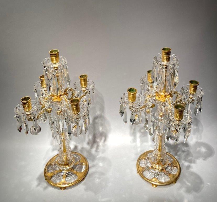 Pair of beautiful 19th century Napoleon III Bacacarat crystal candelabra  