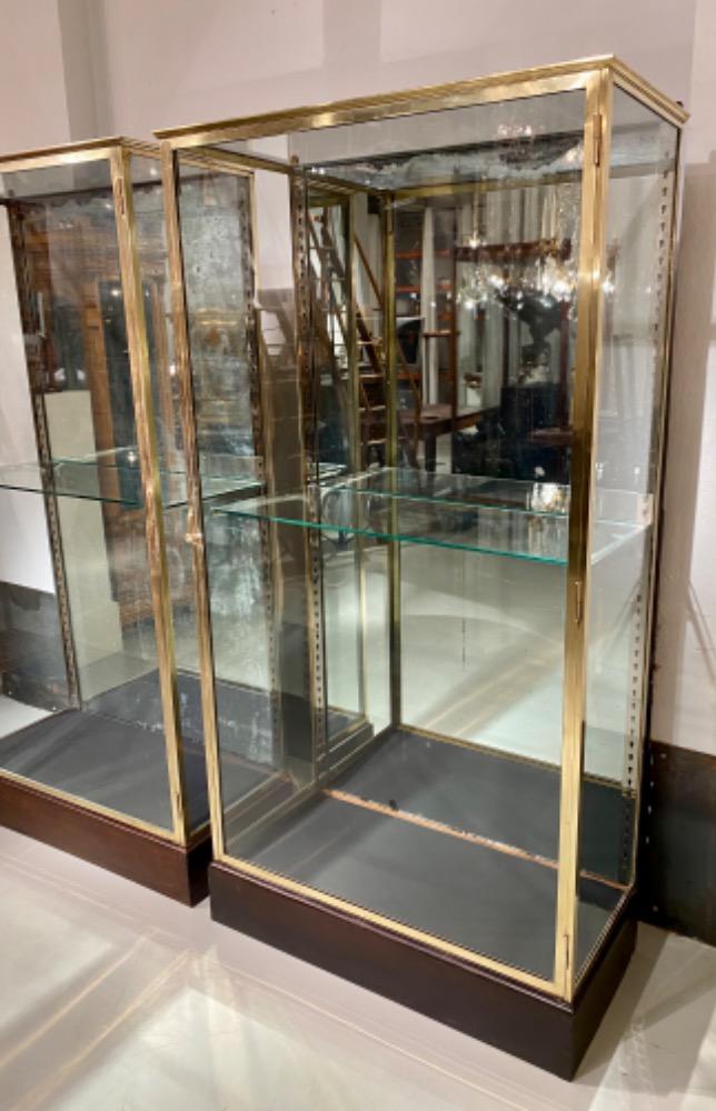 Pair of brass display cabinets - Furniture - Robin Kowalski