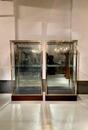 Pair of brass vitrines 