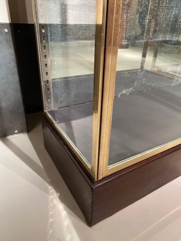 Pair of brass vitrines 