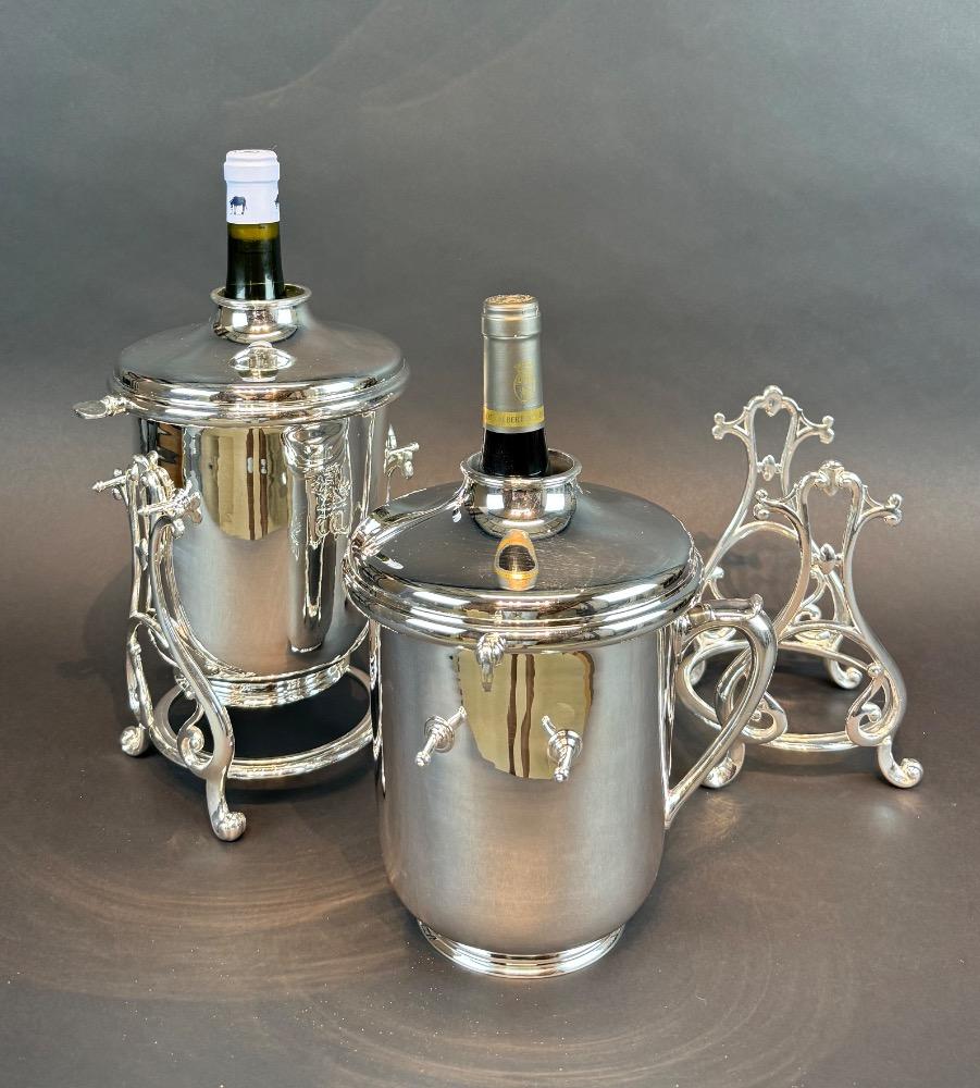 Pair of Christofle wine coolers. 