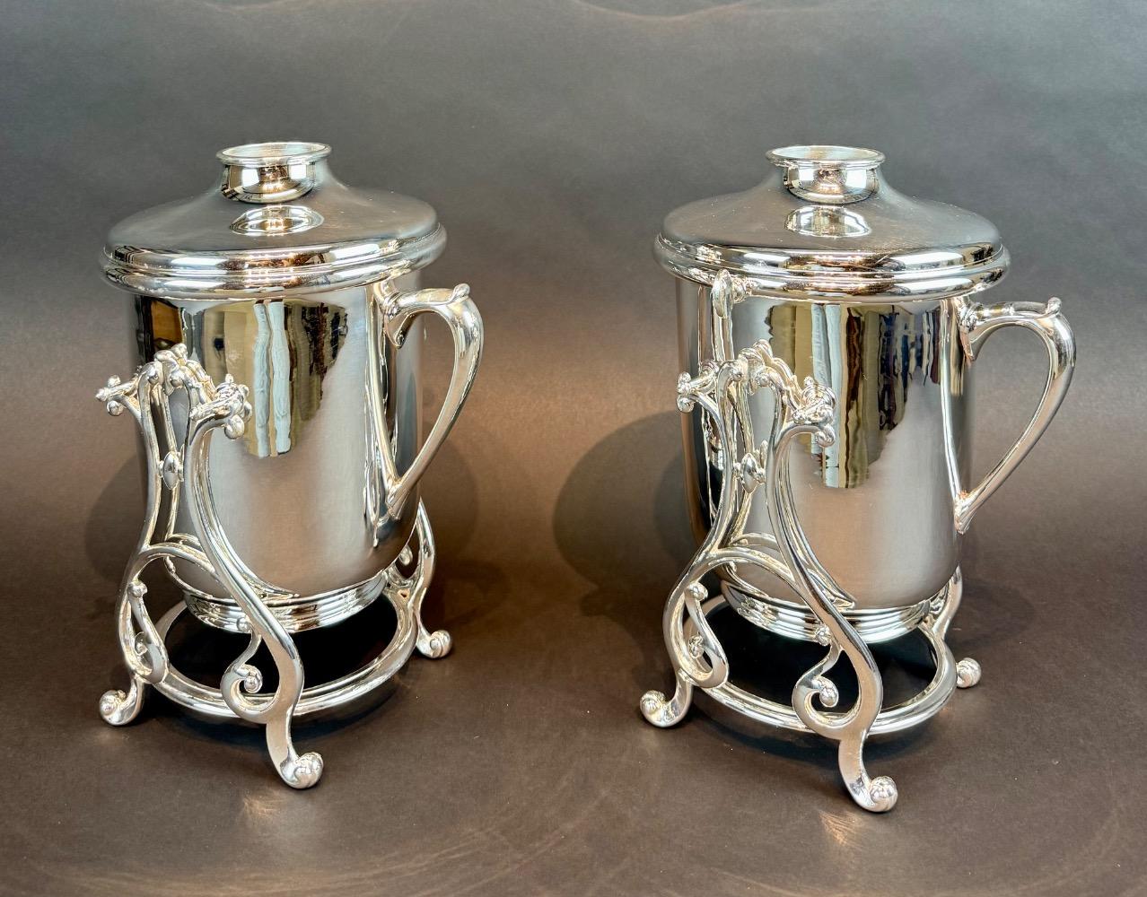 Pair of Christofle wine coolers. 