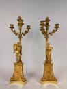 Pair of Fine Gilt Empire Candelabra, Early 19th Century