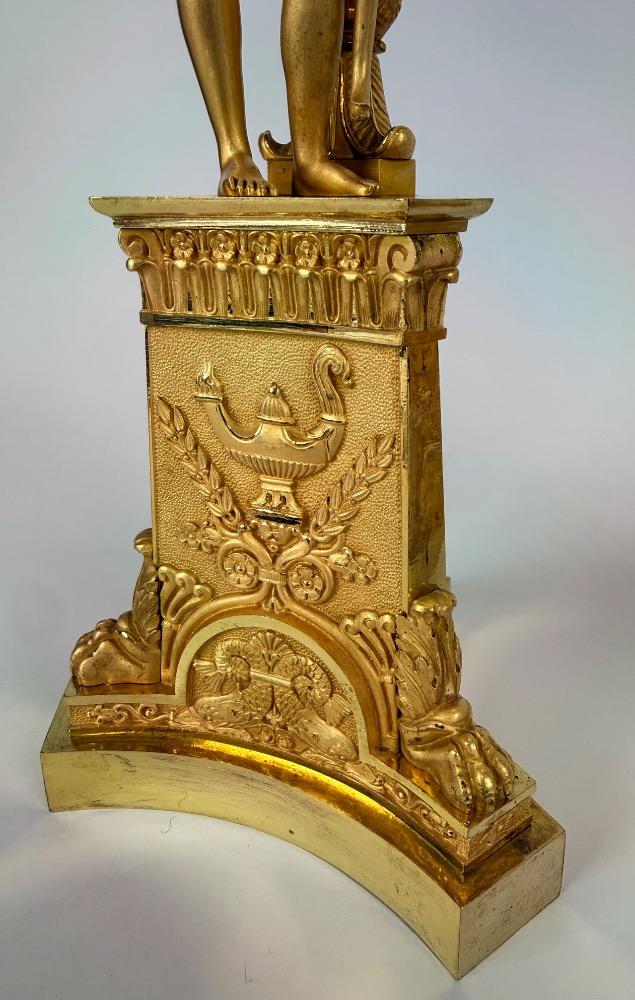 Pair of Fine Gilt Empire Candelabra, Early 19th Century