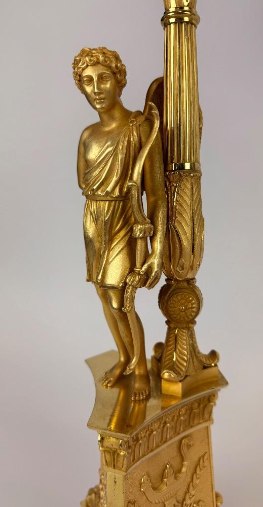 Pair of Fine Gilt Empire Candelabra, Early 19th Century