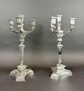 Pair silver Charles X candelabra. 