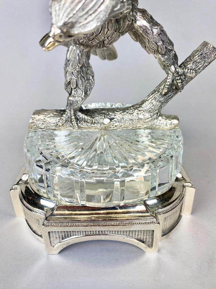 Silver plated centerpiece , eagle. 