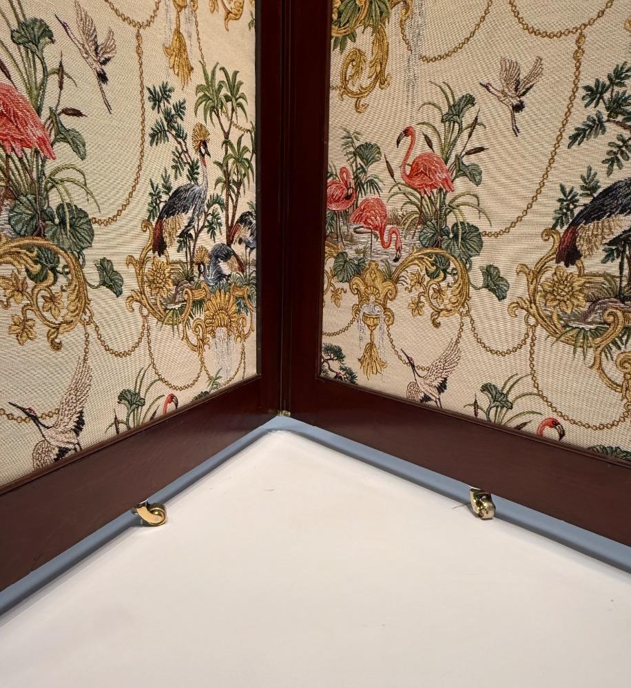 Victorian Four-Fold Mahogany Room Screen