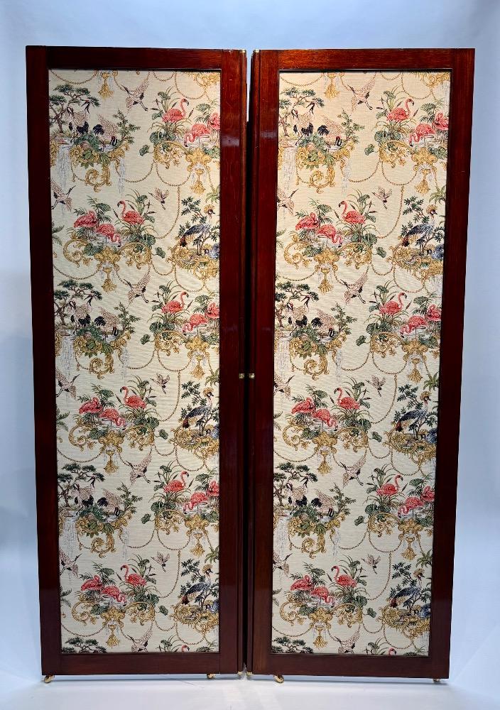 Victorian Four-Fold Mahogany Room Screen