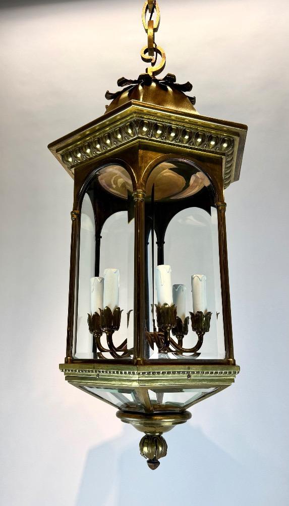 Vintage bronze lantern