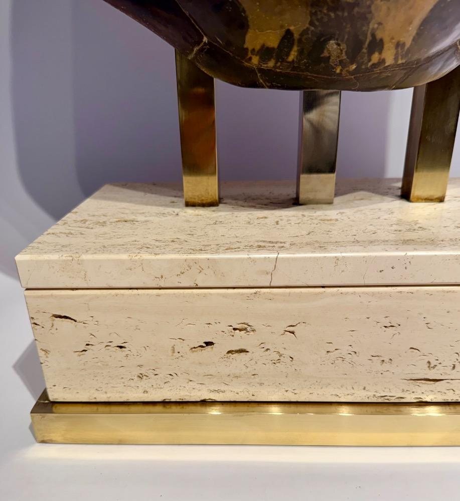 Vintage Turtle Shell Table Lamp