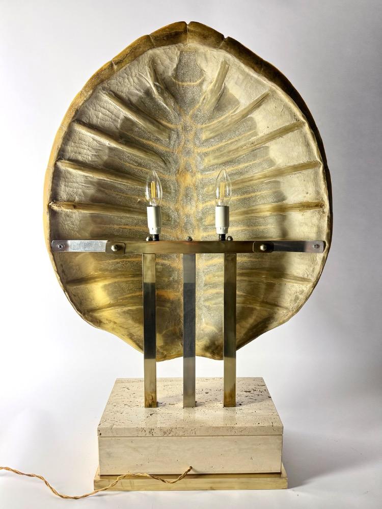 Vintage Turtle Shell Table Lamp